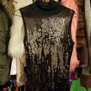Sequin turtle neck